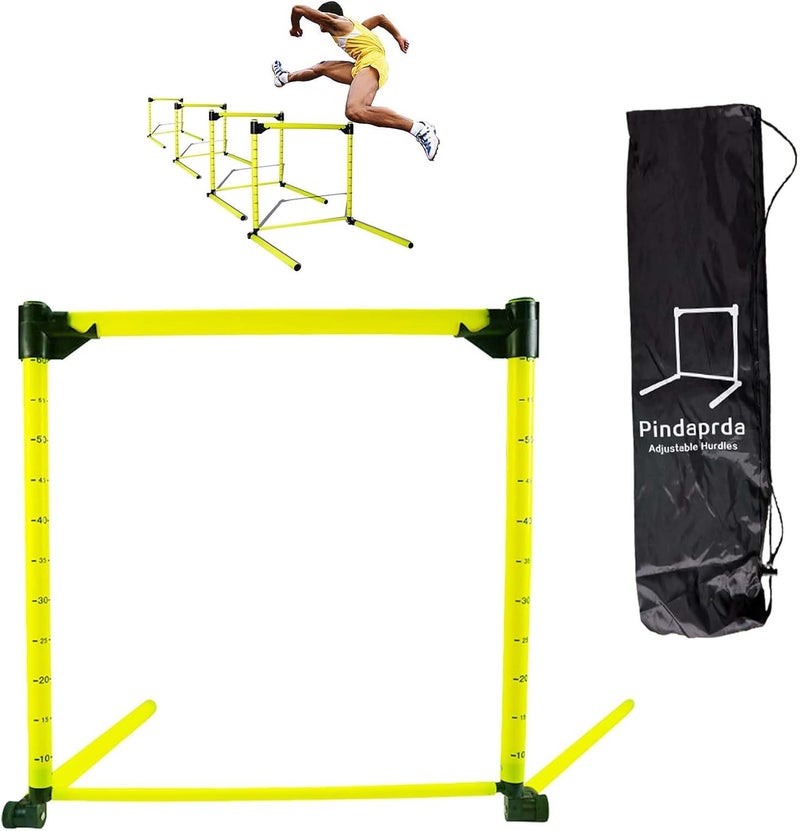 pindaprda Adjustable Hurdles with Carring Bags, Detachable Agility Training Equipment with Scale, Football Practice Hurdle, Indoor & Outdoor Jumping Speed Hurdles for Athletes, Soccer, Basketball - Image 1